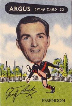 1954 Argus Football Swap Cards #32 Geoff Leek Front